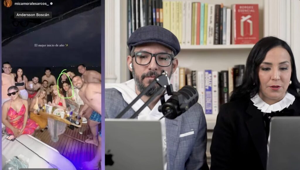 Anderson Boscán y Mónica Velásquez muestran una fotografía donde Conny Garcés aparece junto a los vinculados con alias 'Marino', líder de Los Lagartos. 