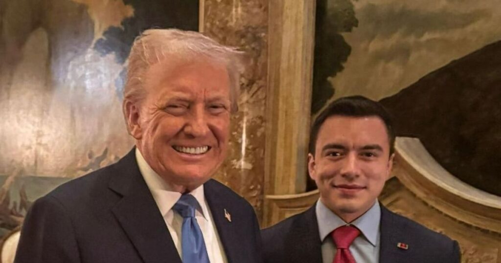 Daniel Noboa busca en Miami un "trato preferente" para los migrantes ecuatorianos y apoyo militar directo frente a la crisis de seguridad.