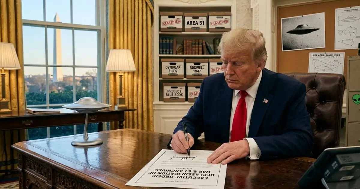 ¡Fin de los secretos! Trump ordena liberar archivos OVNI