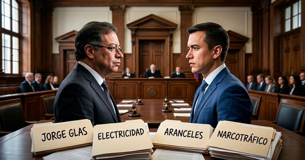Gustavo Petro anuncia acciones legales contra Daniel Noboa en medio de tensiones por el caso de Jorge Glas y las relaciones binacionales.